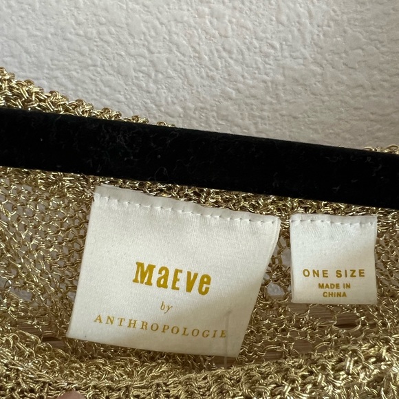 Anthropologie Maeve Gold One Shoulder Knif Coverup Dress - Picture 12 of 15